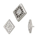 Titanium 16G (1.2MM) Internally Threaded Diamond Crystal Piercing Stud