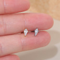 Titanium 16G (1.2MM) Internally Threaded Diamond Cut Crystal Piercing Stud