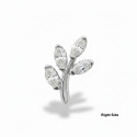18K Gold Leaf Marquise Natural Diamond Stud (Right & Left)