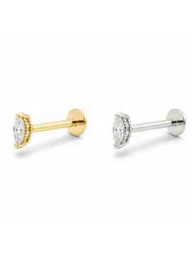 18K Gold Marquise Di...