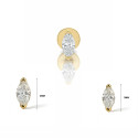 18K Gold Marquise Diamond Stud (3mm & 4mm)