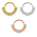 18K Gold Diamond-Set Hinged Ring with VVS Lab Diamonds