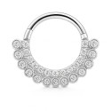 18K Gold Diamond-Set Hinged Ring with VVS Lab Diamonds