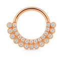 18K Gold Diamond-Set Hinged Ring with VVS Lab Diamonds