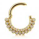 18K Gold Diamond-Set Hinged Ring with VVS Lab Diamonds