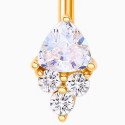 14K Solid Gold Pear Drop Belly Piercing Jewelry 14G 10MM