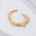 14K Solid Gold Daith & Septum Piercing Hoop 16G 8MM