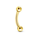 14K Solid White Gold Round Eyebrow Rook Belly Piercing Jewelry 16G 8MM