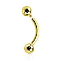 14K Solid White Gold Round Eyebrow Rook Belly Piercing Jewelry 16G 8MM