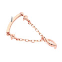 Marquise Drop Chain – Hidden Helix Piercing in 14K Rose Gold with 18K Back Post (18G Threadless)