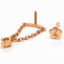 18K Rose Gold Hidden Helix Chain Stud