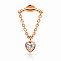 18K Rose Gold Heart-Shaped Hidden Helix Jewelry – Moissanite