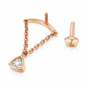 18K Rose Gold Trillion Moissanite Hidden Helix