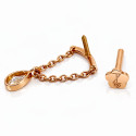 18K Rose Gold Hidden Helix Pear-Shaped Lab Diamond