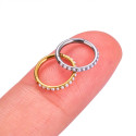 Titanium 16G (1.2MM) Hinged Lock Pearl Studded Piercing Hoop