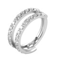 Double Row Zirconia Hinged Hoop