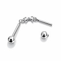 Industrial Leaf Barbell – Titanium