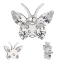 Titanium 16G (1.2MM) Internally Threaded Butterfly Labret Stud