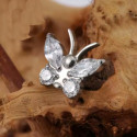 Titanium 16G (1.2MM) Internally Threaded Butterfly Labret Stud