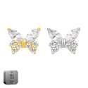 Titanium 16G (1.2MM) Internally Threaded Butterfly Labret Stud