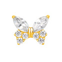 Titanium 16G (1.2MM) Internally Threaded Butterfly Labret Stud