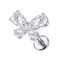 Titanium 16G (1.2MM) Internally Threaded Butterfly Labret Stud