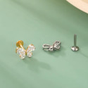 Titanium 16G (1.2MM) Internally Threaded Butterfly Labret Stud