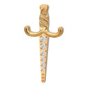 Titanium 16G (1.2mm) Internally Threaded Sword Shape Stud
