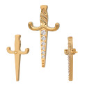 Titanium 16G (1.2mm) Internally Threaded Sword Shape Stud