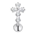 Titanium 16G (1.2mm) Internally Threaded Cross Shape Stud