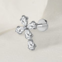 Titanium 16G (1.2mm) Internally Threaded Cross Shape Stud