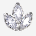 Titanium 3 Petal Lotus 16G (1.2MM) Internally Threaded Helix Ear Piercing Jewelry