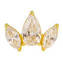 Titanium 3 Petal Lotus 16G (1.2MM) Internally Threaded Helix Ear Piercing Jewelry