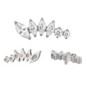 Titanium Ascending Lotus 16G (1.2MM) Internally Threaded Labret Stud