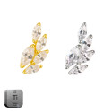 Titanium Lotus Shape 16G (1.2MM) Internally Threaded Labret Stud
