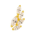 Titanium Lotus Shape 16G (1.2MM) Internally Threaded Labret Stud