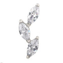 Titanium Curved 16G (1.2MM) Internally Threaded Labret Stud