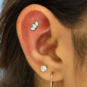 Titanium 3CZ Curved 16G (1.2MM) Internally Threaded Labret Stud