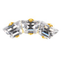 Titanium Curved Crystal16G (1.2MM) Internally Threaded Ear Piercing Jewelry