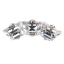 Titanium Curved Crystal16G (1.2MM) Internally Threaded Ear Piercing Jewelry