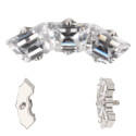Titanium Curved Crystal16G (1.2MM) Internally Threaded Ear Piercing Jewelry