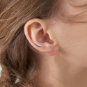 Titanium Dotted Curved Crystal 16G (1.2MM) Internally Threaded Labret Stud