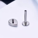 Natural Titanium 16G Internally Threaded Water Drop Labret Stud