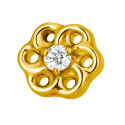 Titanium 16G (1.2mm) Internally Threaded Daisy Flower Stud