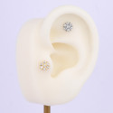 Titanium 16G (1.2mm) Internally Threaded Flower Cluster Stud