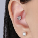 Titanium 16G (1.2mm) Internally Threaded Flower Cluster Stud