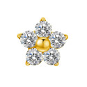 Titanium 16G (1.2mm) Internally Threaded Flower Prong Stud