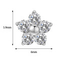 Titanium 16G (1.2mm) Internally Threaded Flower Prong Stud