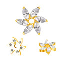 Titanium 16G (1.2mm) Internally Threaded Elegant Rose Stud