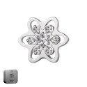 Titanium 16G (1.2mm) Internally Threaded Flower Stud